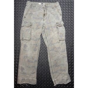 Urban Pipeline Mens Camo Cargo Pants 32x32 Green Brown Distressed Cotton Y2K